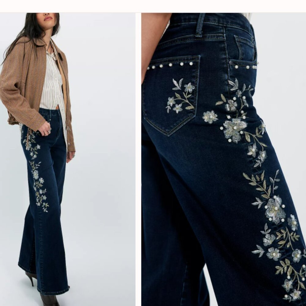DRIFTWOOD JEANS Dark Wash Penelope X Gilded Garden Jeans 2512 8M4